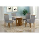 Ver imagem 1 de Conjunto Sala de Jantar Mesa 90cm com 4 Cadeiras Lorena Leifer Móveis