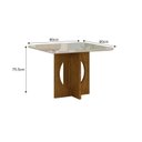 Ver imagem 3 de Conjunto Sala de Jantar Mesa 90cm com 4 Cadeiras Lorena Leifer Móveis
