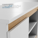 Ver imagem 5 de Rack para TV até 45 Polegadas MDF 107cm Cava Sala Branco E Amadeirado