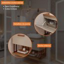 Ver imagem 3 de Gabinete para Banheiro 60 Cm 100% Mdf Nicho 1 Porta Basculante Duna Mgm Móveis Cappuccino/freijo