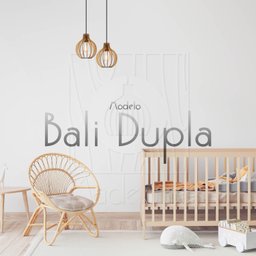 Luminaria Pendente Duplo Bali E27 Madeira Mdf Cr Desmontada:rústico - 3