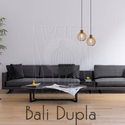 Luminaria Pendente Duplo Bali E27 Madeira Mdf Cr Desmontada:rústico - 5