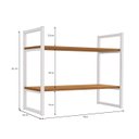Ver imagem 2 de Nicho Mini Estante com 2 Prateleiras 72cm Estilo Industrial Kappesberg Industrial