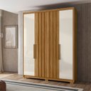 Ver imagem 2 de Guarda Roupa Roupeiro California 4 Portas Freijo com Off White - Moval