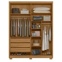 Ver imagem 3 de Guarda Roupa Roupeiro California 4 Portas Freijo com Off White - Moval