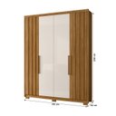Ver imagem 5 de Guarda Roupa Roupeiro California 4 Portas Freijo com Off White - Moval