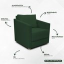Ver imagem 3 de Poltrona Decorativa para Sala Recepção Manicure Consultório Celine Suede