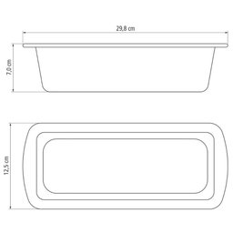 Kit 4 Formas Assadeiras Pão e Bolo Tramontina Brasil Alumínio Antiaderente Retangular 26cm Grafite - 3