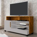 Ver imagem 2 de Rack Bancada Tv 48 Pol Pipa 108 Cm Off White Naturalle Bechara