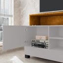 Ver imagem 4 de Rack Bancada Tv 48 Pol Pipa 108 Cm Off White Naturalle Bechara