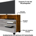 Ver imagem 5 de Rack Bancada Tv 48 Pol Pipa 108 Cm Off White Naturalle Bechara