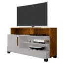 Ver imagem 1 de Rack Bancada Tv 48 Pol Pipa 108 Cm Off White Naturalle Bechara