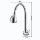 Ver imagem 4 de Torneira Cozinha Parede Essence 1/4 de Volta 27422 Meber - Cromado