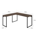 Ver imagem 3 de Mesa de Escritório Kuadra Ii 150cm Industrial Nogal e Preto Marrom