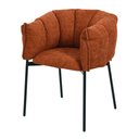 Ver imagem 6 de Kit 2 Cadeiras Joy Rivatti 63 Cm (largura) Estofado em Tecido Terracota e Base em Aço Preto