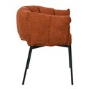 Ver imagem 3 de Kit 2 Cadeiras Joy Rivatti 63 Cm (largura) Estofado em Tecido Terracota e Base em Aço Preto