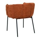 Ver imagem 4 de Kit 2 Cadeiras Joy Rivatti 63 Cm (largura) Estofado em Tecido Terracota e Base em Aço Preto