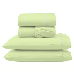 Jogo de Cama Queen 140 Fios Ponto Palito Verde Valle Enxovais 4 Peças - 2