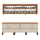 Ver imagem 3 de Cozinha Luna Modulada Composta por 06 Módulos 100% Mdf com Armário Aéreo e Balcões