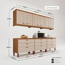 Ver imagem 3 de Cozinha Luna Modulada Composta por 06 Módulos 100% MDF com Armário Aéreo e Balcões