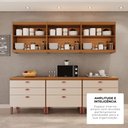 Ver imagem 4 de Cozinha Luna Modulada Composta por 06 Módulos 100% MDF com Armário Aéreo e Balcões