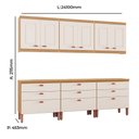 Ver imagem 4 de Cozinha Luna Modulada Composta por 06 Módulos 100% Mdf com Armário Aéreo e Balcões