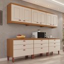 Ver imagem 1 de Cozinha Luna Modulada Composta por 06 Módulos 100% MDF com Armário Aéreo e Balcões