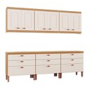 Ver imagem 2 de Cozinha Luna Modulada Composta por 06 Módulos 100% Mdf com Armário Aéreo e Balcões