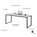 Ver imagem 3 de Mesa Kuadra Diretor 180x70x75cm Branco Chess / Est.Preta