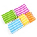 Ver imagem 2 de Kit 5 Panos de Microfibra 30x30cm Alta Absorção Limpeza Toalha Listrada