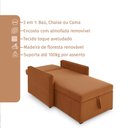 Ver imagem 5 de Sofá 3 em 1 Chaise, Cama e Baú Neve Terracota Estofama