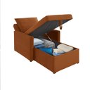 Ver imagem 6 de Sofá 3 em 1 Chaise, Cama e Baú Neve Terracota Estofama