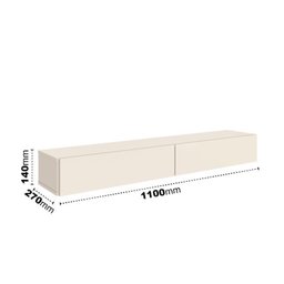 Rack Suspenso Dior 1,10mts Off White - Edn Moveis - 4