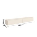 Ver imagem 4 de Rack Suspenso Dior 1,10mts Off White - Edn Moveis