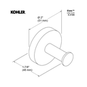 Ver imagem 3 de Cabide Elate Cromado Kohler 27290br-cp