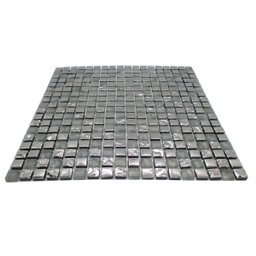 Pastilha de Vidro para Cozinhas Banheiro 30x30cm Cinza/metal - 3