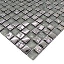 Ver imagem 5 de Pastilha de Vidro para Cozinhas Banheiro 30x30cm Cinza/metal