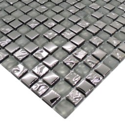 Pastilha de Vidro para Cozinhas Banheiro 30x30cm Cinza/metal - 5