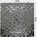 Ver imagem 6 de Pastilha de Vidro para Cozinhas Banheiro 30x30cm Cinza/metal