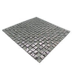 Pastilha de Vidro para Cozinhas Banheiro 30x30cm Cinza/metal - 4