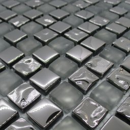 Pastilha de Vidro para Cozinhas Banheiro 30x30cm Cinza/metal - 2