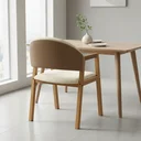 Ver imagem 5 de Kit 6 Cadeiras Poltronas Jantar Allegra Madeira Linho Areia