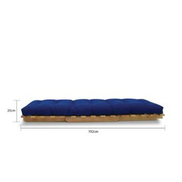 Sofá-cama Futon Slim S 01 Lugar Cor Azul Futon Brasil - 3