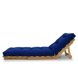 Sofá-cama Futon Slim S 01 Lugar Cor Azul Futon Brasil - 2