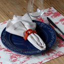 Ver imagem 2 de Kit Jogo Americano 6 Lugares Mesa Posta Toile Verm 52x36cm