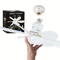 Mini Ventilador de Teto Super Silencioso 40w com Lâmpada Conforto e Iluminação para Seu Ambiente - 1