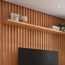 Ver imagem 2 de Prateleira Reta para Sala de Estar 180cm Marrom Freijó Madeirado