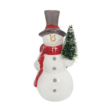 Adorno Home Style Boneco de Neve Holiday Snowy 13 Cm