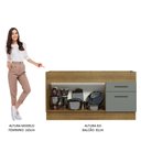 Ver imagem 6 de Balcão de Pia Cozinha 150 cm 2 Portas e 2 Gavetas (Sem Tampo e Pia) Rustic/Cinza Agata Madesa