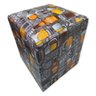 Puff Banqueta Quadrado Cubo Decorativo Courino e Suede Cerveja Courino - 1